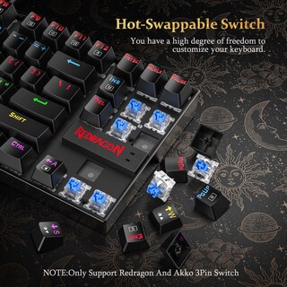 Foto 4 | Teclado Mecánico Para Juegos Redragon K552 87 Teclas Con Retroiluminación Rgb - Venta Internacional.