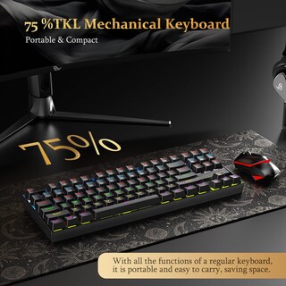 Foto 6 | Teclado Mecánico Para Juegos Redragon K552 87 Teclas Con Retroiluminación Rgb - Venta Internacional.