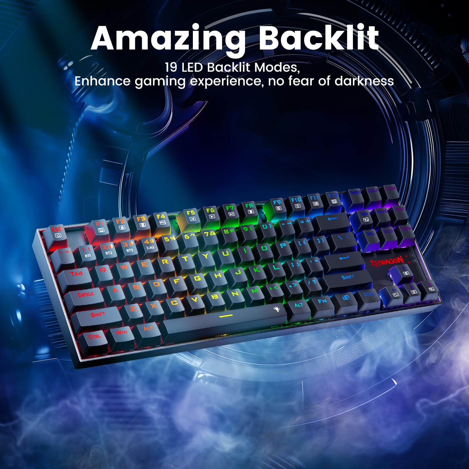 Foto 3 pulgar | Teclado Inalámbrico Para Juegos Redragon K552-krs Con Retroiluminación - Venta Internacional.