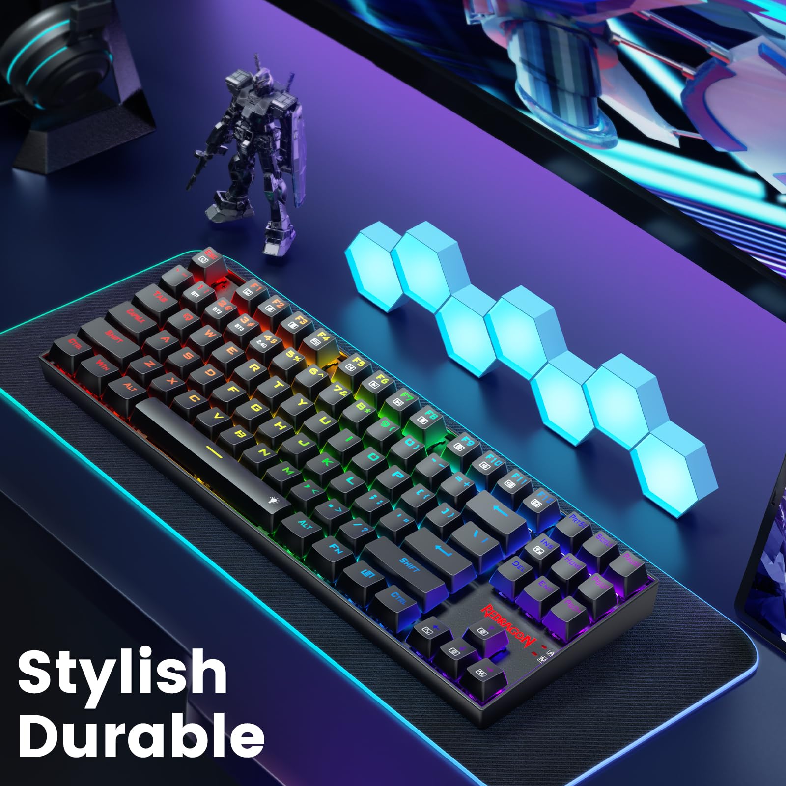 Foto 8 pulgar | Teclado Inalámbrico Para Juegos Redragon K552-krs Con Retroiluminación - Venta Internacional.