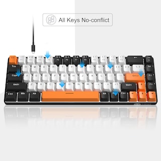 Foto 4 | Teclado Mecánico Para Juegos Magegee Mk-box 68 Teclas Con Interruptor Rojo - Venta Internacional.