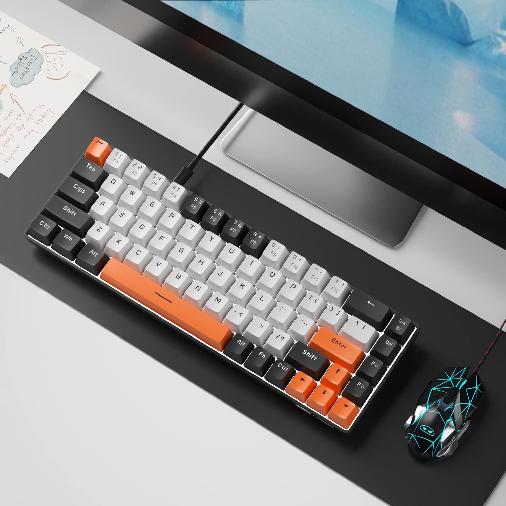 Foto 7 pulgar | Teclado Mecánico Para Juegos Magegee Mk-box 68 Teclas Con Interruptor Rojo - Venta Internacional.