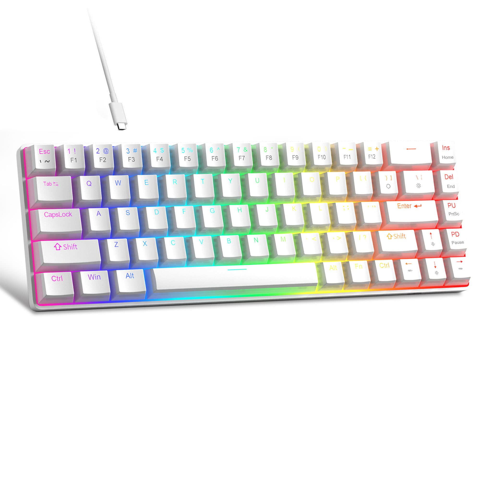 Foto 1 | Teclado Mecánico Para Juegos Magegee Portable Con Interruptor Rojo 60% Rgb - Venta Internacional.
