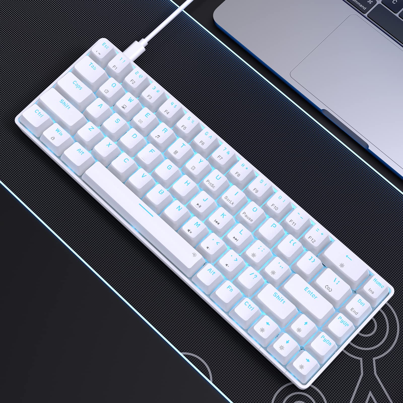 Foto 8 pulgar | Teclado Mecánico Para Juegos Dierya T68se De 68 Teclas Blanco - Venta Internacional.