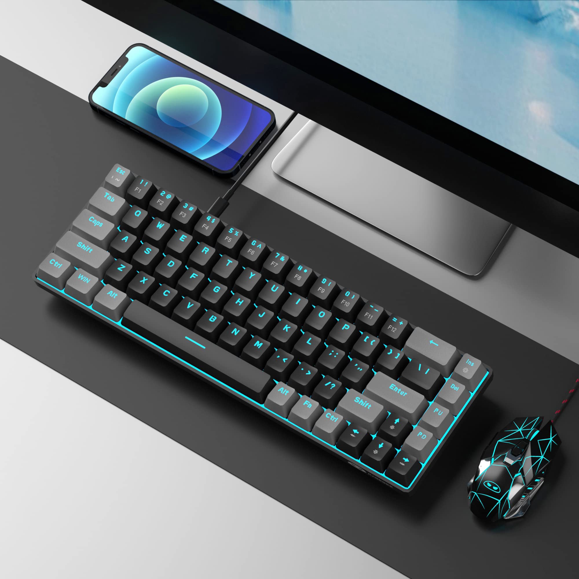 Foto 6 | Teclado Mecánico Para Juegos Magegee Mk-box 68 Teclas Negro/gris - Venta Internacional.