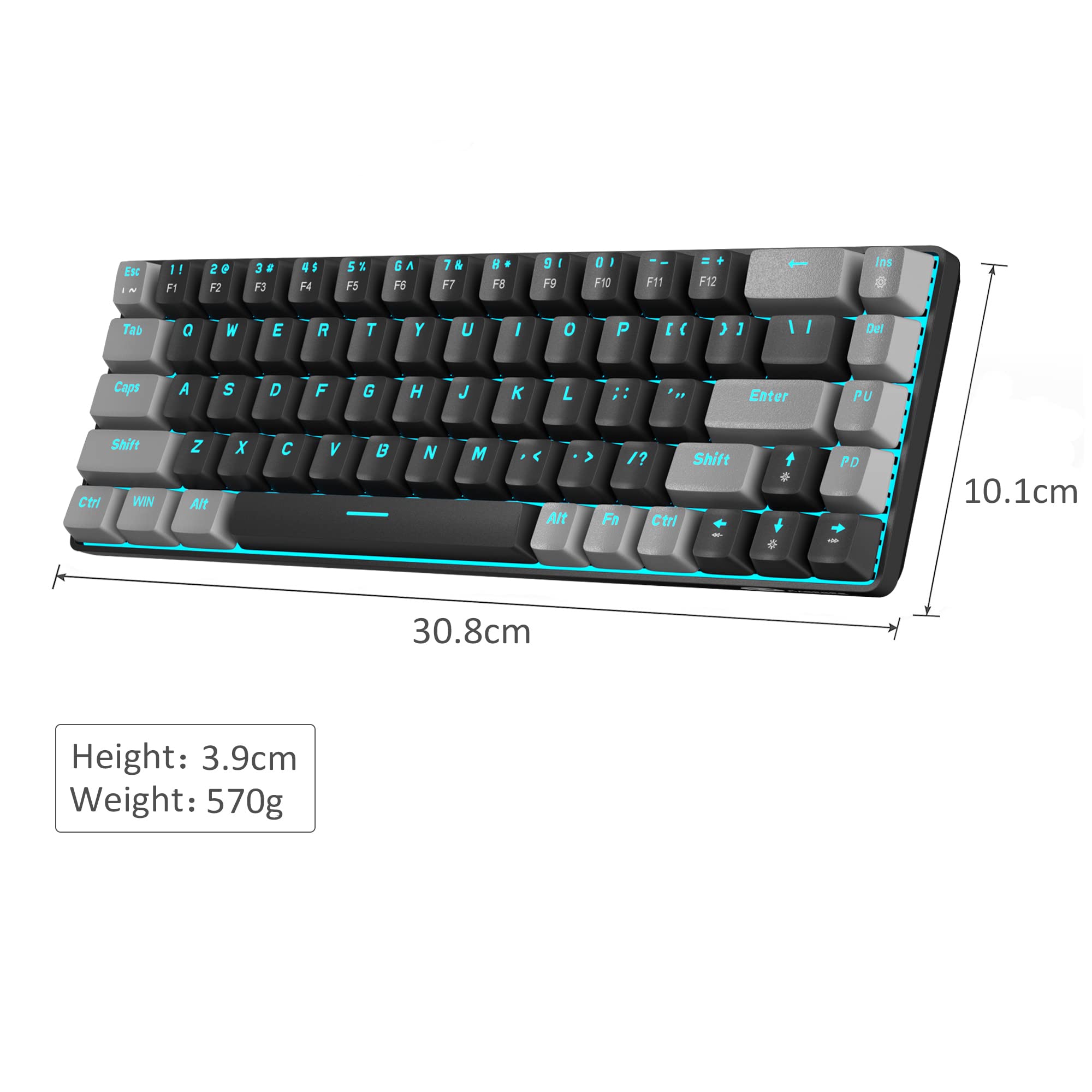 Foto 7 | Teclado Mecánico Para Juegos Magegee Mk-box 68 Teclas Negro/gris - Venta Internacional.