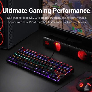 Foto 2 | Teclado Mecánico Para Juegos Redragon K552 87 Teclas Con Retroiluminación Rgb - Venta Internacional.