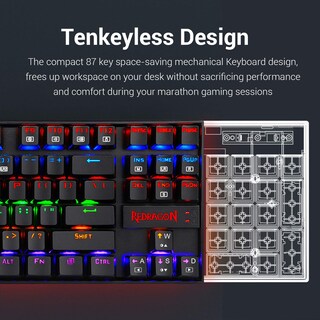 Foto 3 | Teclado Mecánico Para Juegos Redragon K552 87 Teclas Con Retroiluminación Rgb - Venta Internacional.