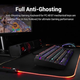 Foto 6 | Teclado Mecánico Para Juegos Redragon K552 87 Teclas Con Retroiluminación Rgb - Venta Internacional.