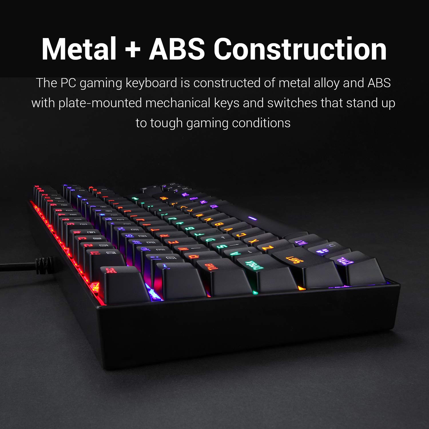 Foto 8 pulgar | Teclado Mecánico Para Juegos Redragon K552 87 Teclas Con Retroiluminación Rgb - Venta Internacional.
