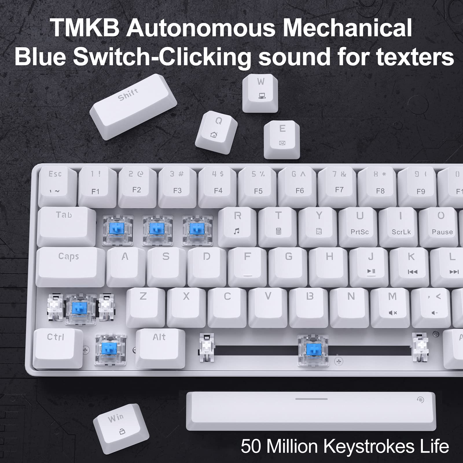Foto 3 | Teclado Mecánico Para Juegos Dierya T68se 60% Con Interruptores Azules - Venta Internacional.