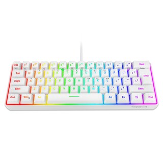Foto 1 | Teclado Snpurdiri Alambrico Retroiluminado Rgb Blanco - Venta Internacional