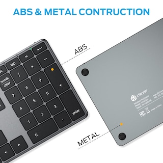 Foto 4 | Teclado Numérico Bluetooth Iclever Kp10 De Aluminio Para Múltiples Dispositivos - Venta Internacional.