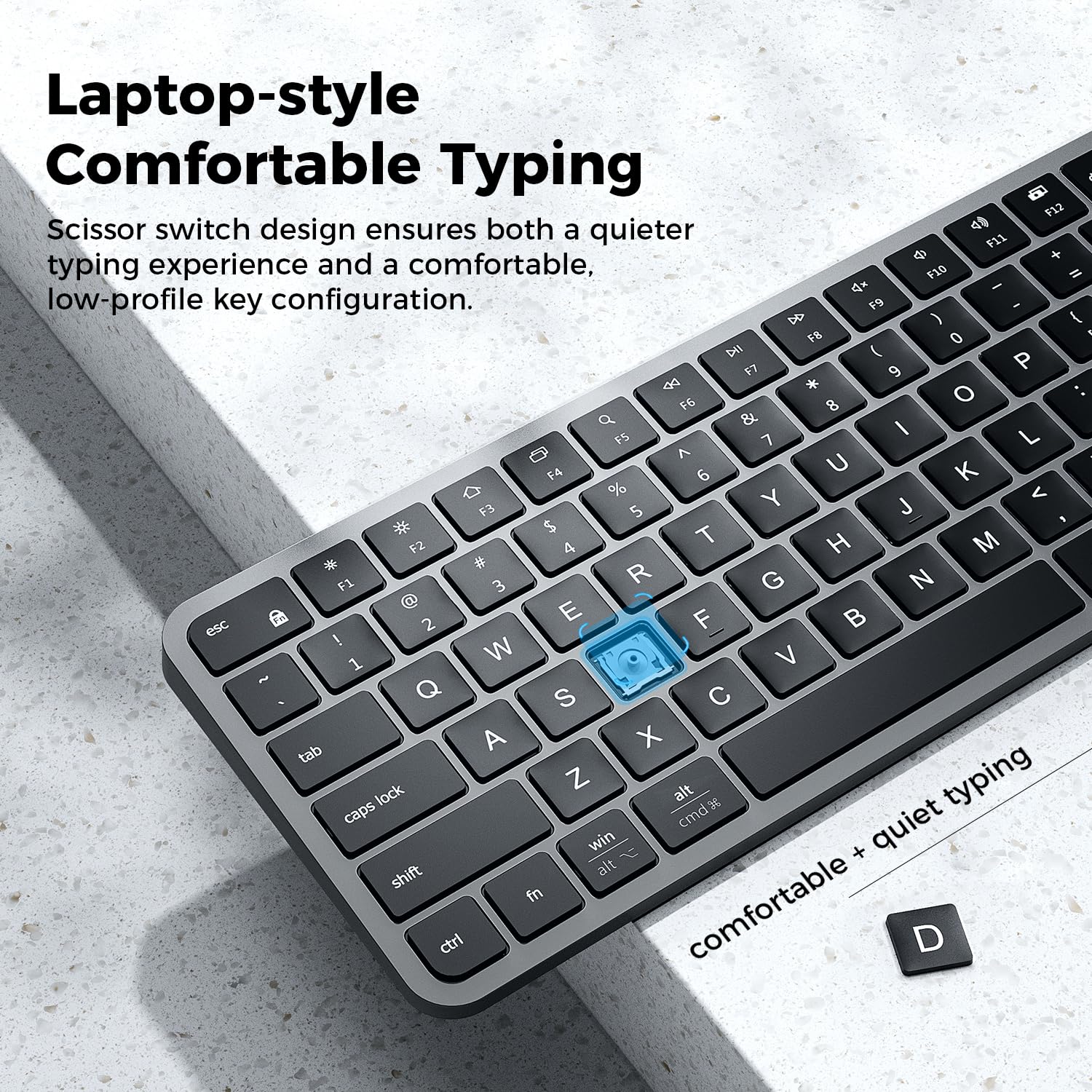 Foto 6 | Teclado Bluetooth Iclever Bk20 Con Teclado Numérico Recargable - Venta Internacional.