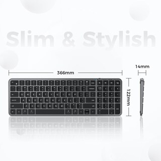 Foto 7 | Teclado Bluetooth Iclever Bk20 Con Teclado Numérico Recargable - Venta Internacional.