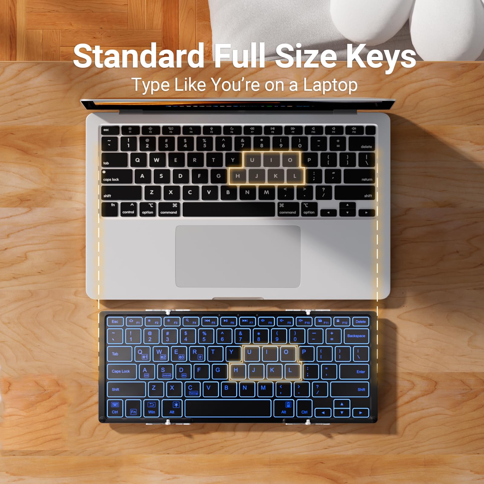 Foto 5 | Teclado Plegable Iclever Bk05 Inalámbrico Con Luz De Fondo - Venta Internacional.