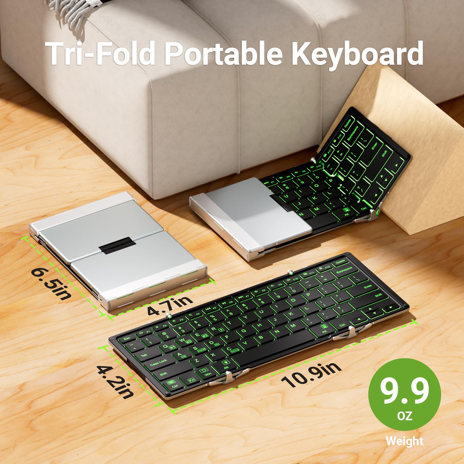 Foto 6 | Teclado Plegable Iclever Bk05 Inalámbrico Con Luz De Fondo - Venta Internacional.