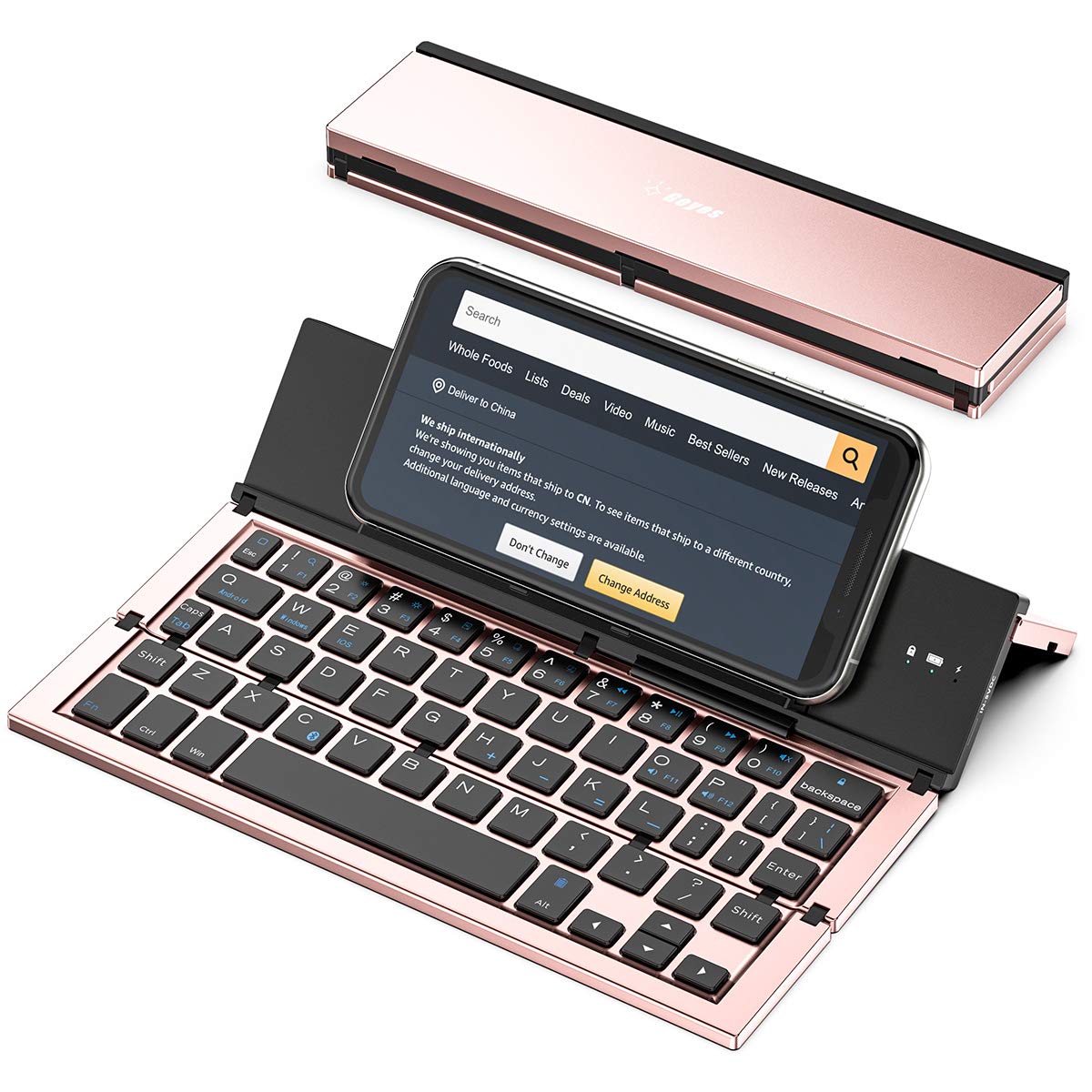 Foto 2 pulgar | Teclado Bluetooth Geyes Portátil Plegable Para Iphone 15 Pro - Venta Internacional.