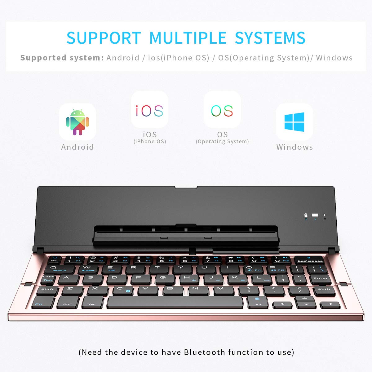 Foto 3 pulgar | Teclado Bluetooth Geyes Portátil Plegable Para Iphone 15 Pro - Venta Internacional.