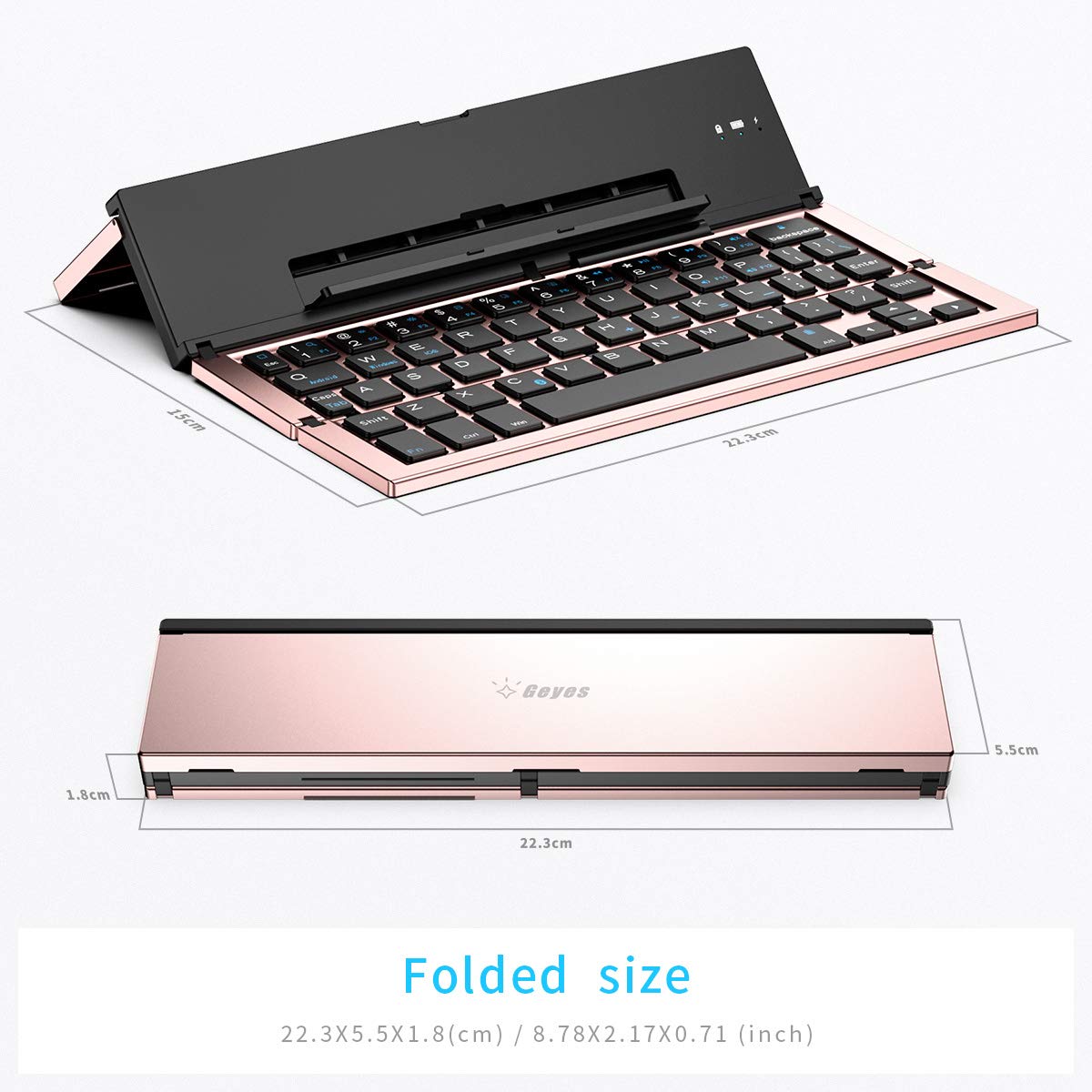 Foto 4 pulgar | Teclado Bluetooth Geyes Portátil Plegable Para Iphone 15 Pro - Venta Internacional.