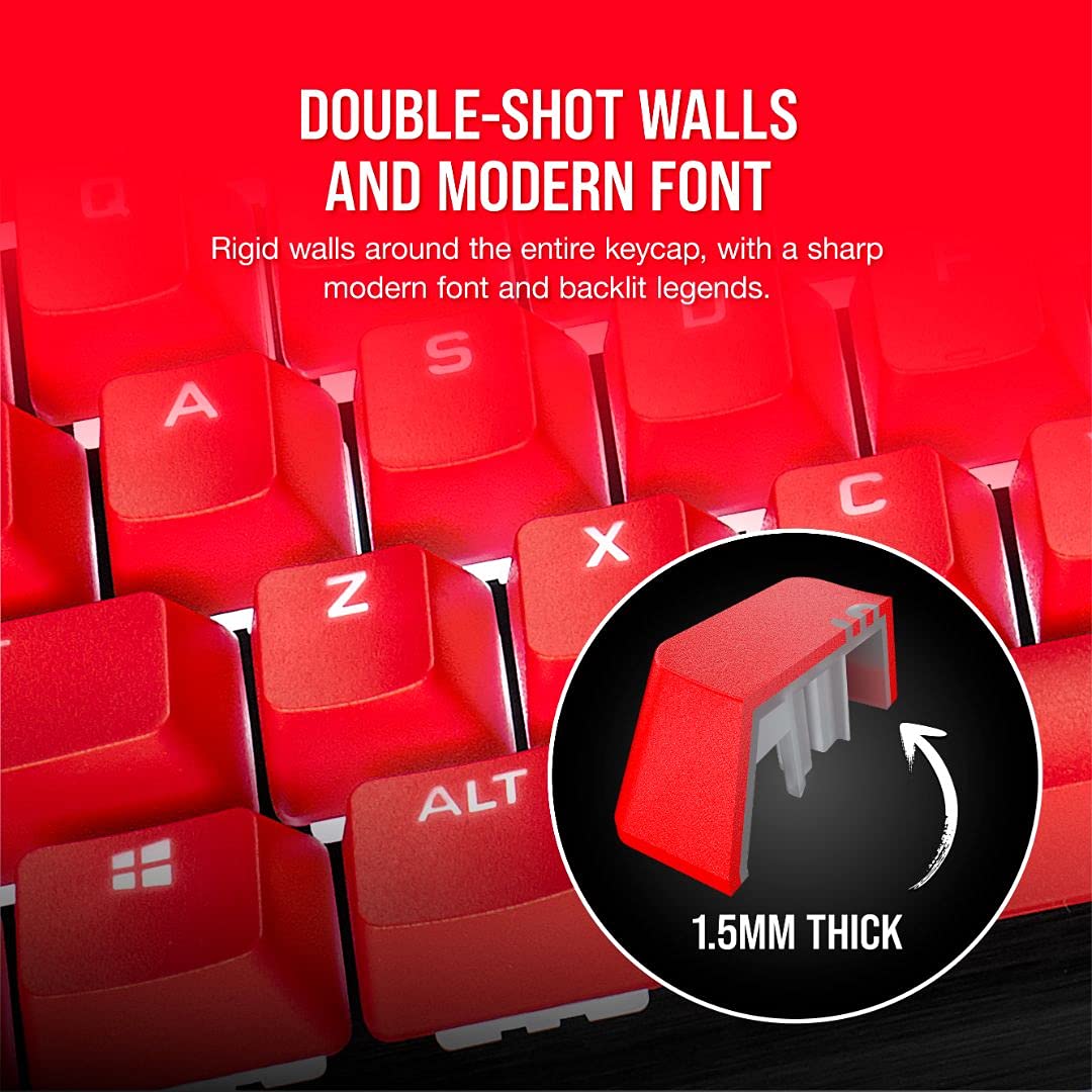 Foto 4 pulgar | Kit de Teclado Corsair PBT Double-shot Pro Origin Red - Venta Internacional