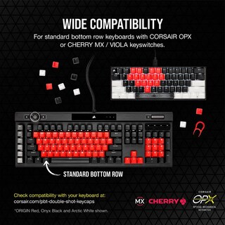 Foto 4 | Kit de Teclado Corsair PBT Double-shot Pro Origin Red - Venta Internacional