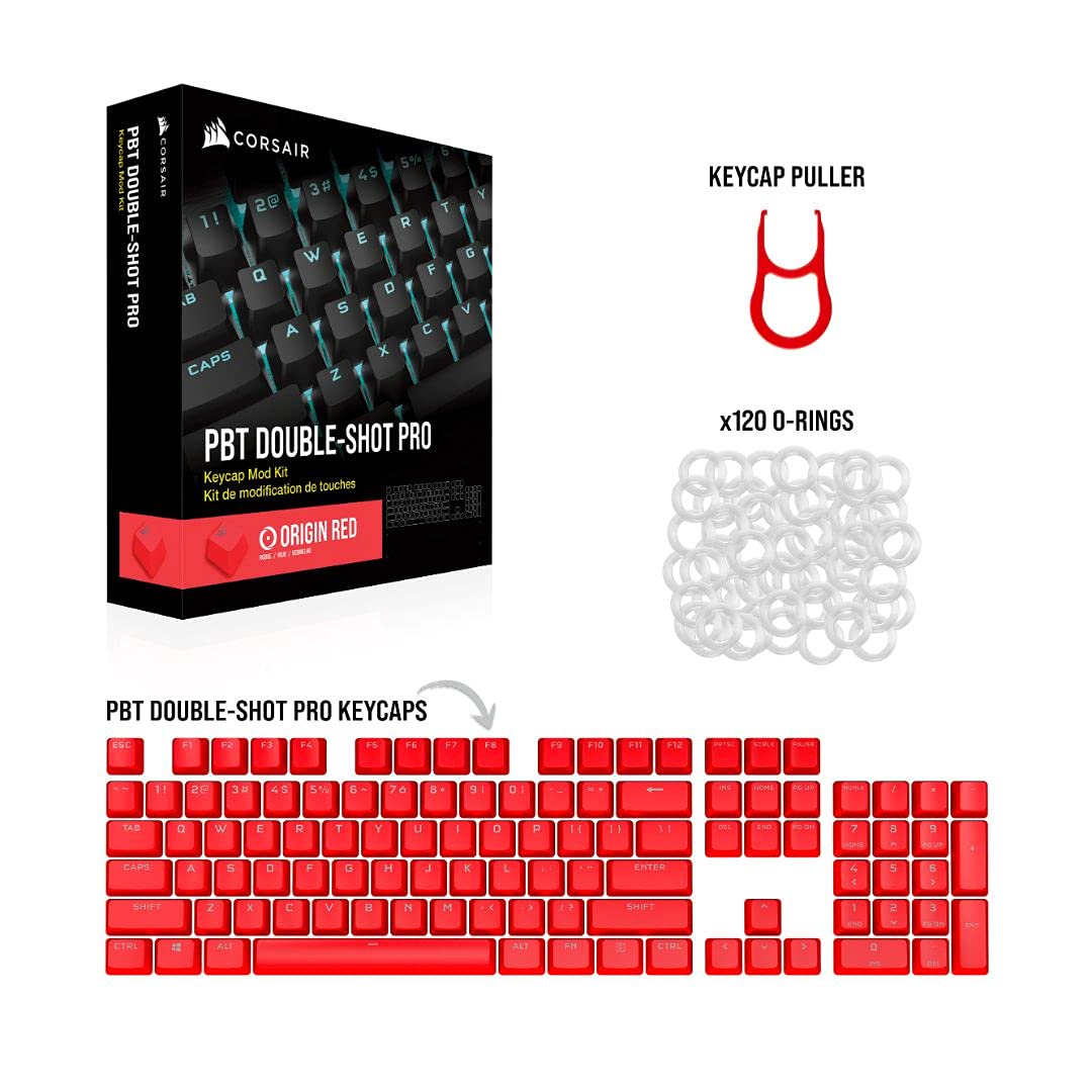 Foto 8 pulgar | Kit de Teclado Corsair PBT Double-shot Pro Origin Red - Venta Internacional