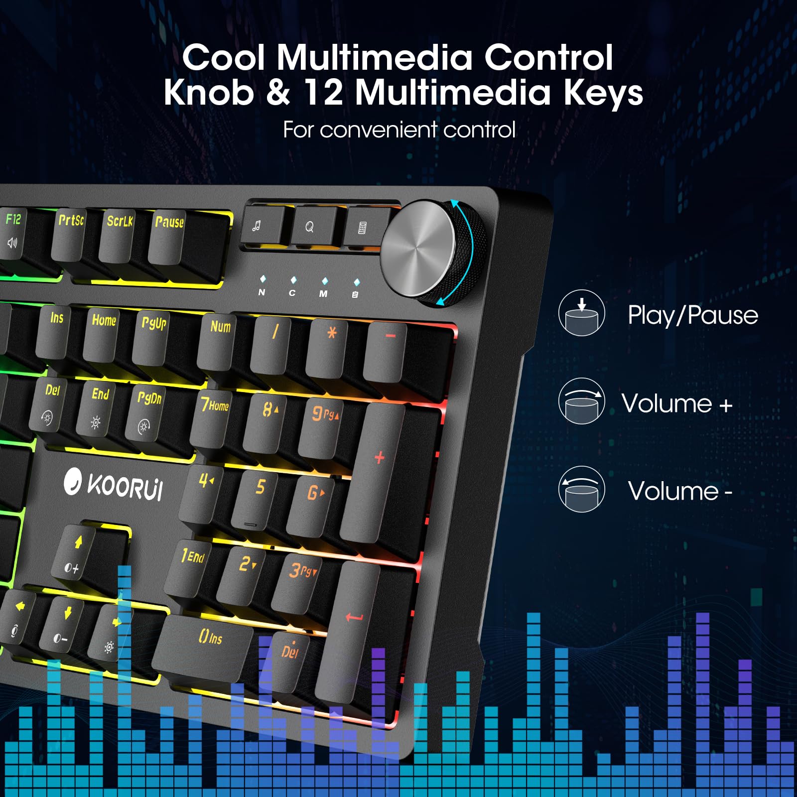 Foto 3 pulgar | Teclados Para Juegos Koorui Mk104, 104 Teclas, Interruptor Rojo Intercambiable En Caliente - Venta Internacional.