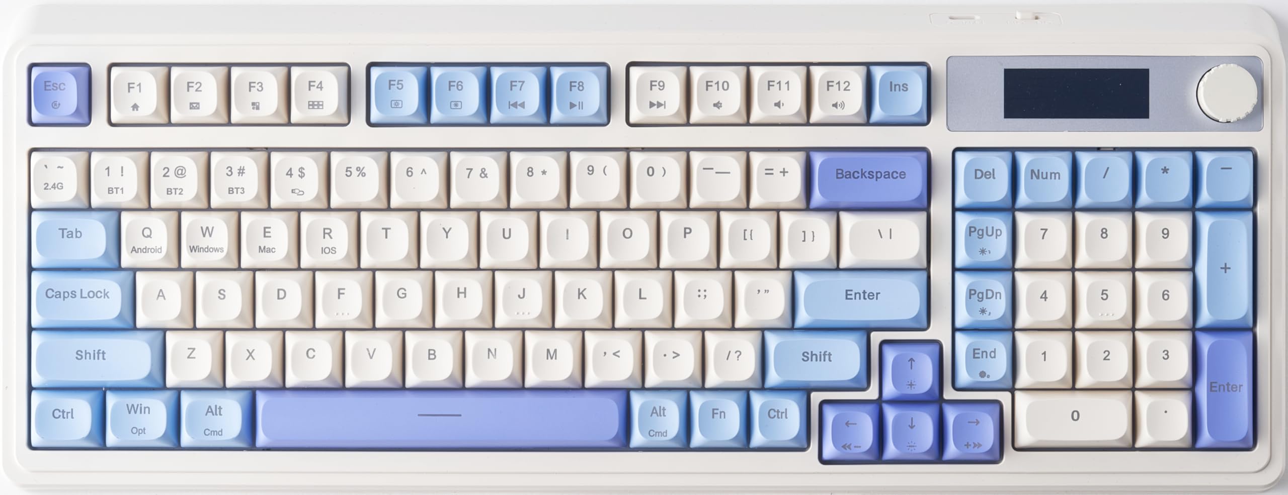 Teclado Aula S99 Pro Cute Creamy Con Teclado Numérico Rgb Púrpura - Venta Internacional.