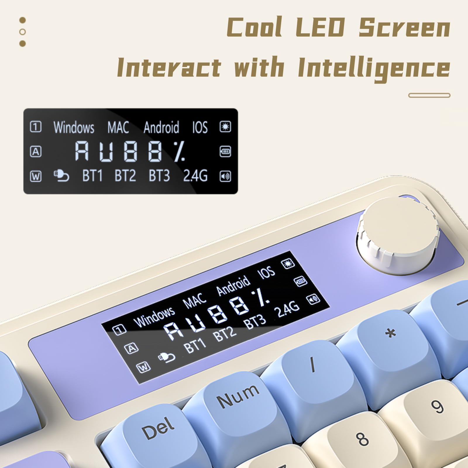 Foto 4 pulgar | Teclado Aula S99 Pro Cute Creamy Con Teclado Numérico Rgb Púrpura - Venta Internacional.