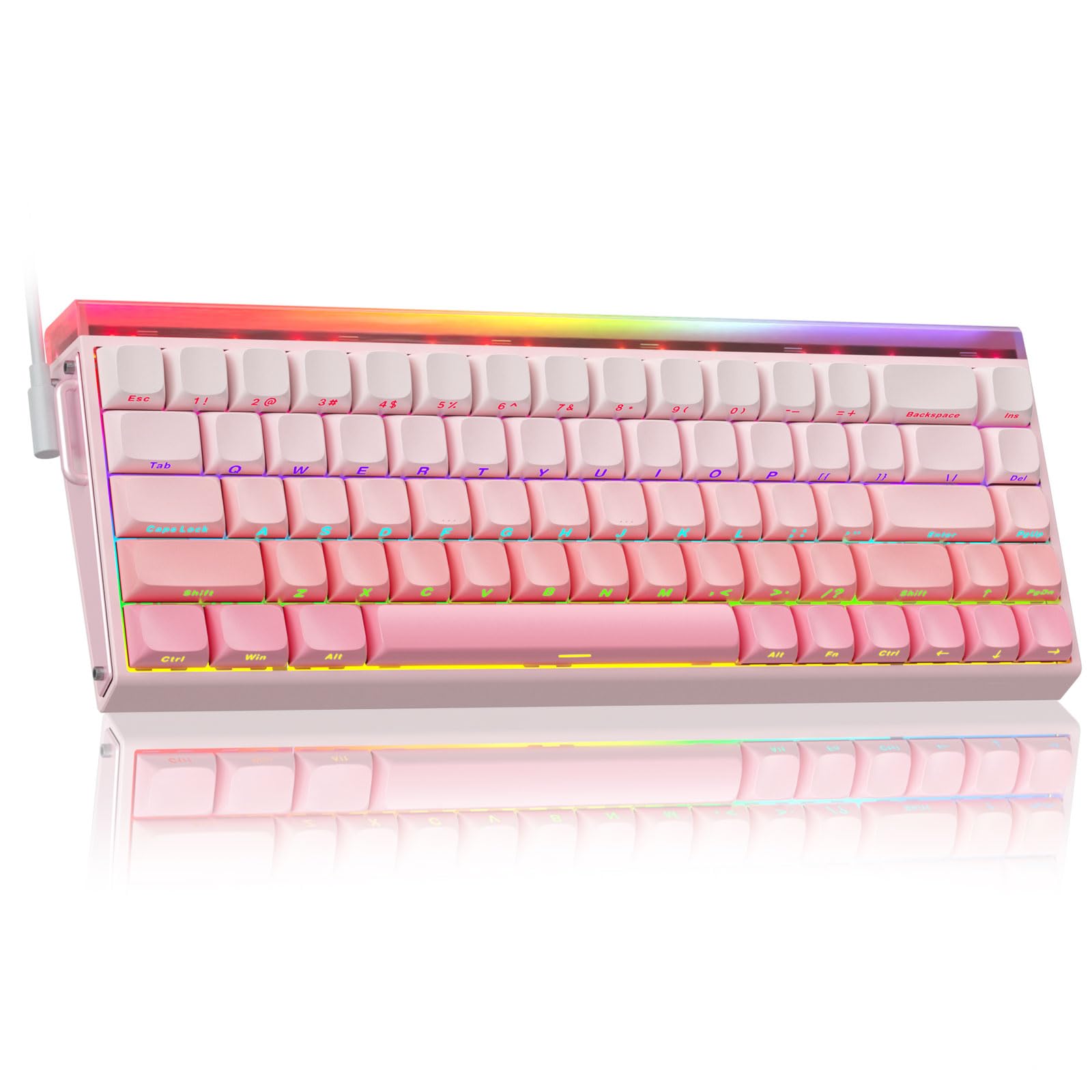 Teclado Para Juegos Aula Hero 68 He 60% Cableado Con Retroiluminación Rgb - Venta Internacional.