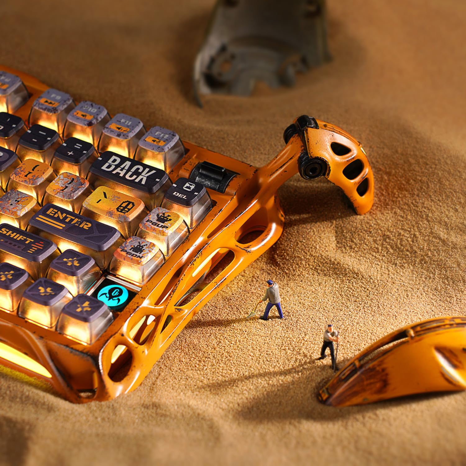 Foto 3 pulgar | Teclado Inalámbrico Para Juegos Gravastar Mercury K1 Pro Yellow - Venta Internacional.