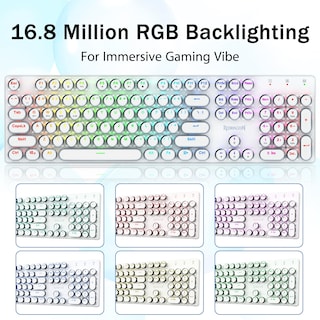Foto 4 | Teclado Mecánico Inalámbrico Para Juegos Estilo Máquina De Escribir Redragon K710 Bluetooth/2.4 Ghz - Venta Interna
