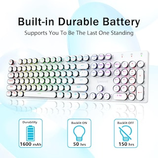 Foto 5 | Teclado Mecánico Inalámbrico Para Juegos Estilo Máquina De Escribir Redragon K710 Bluetooth/2.4 Ghz - Venta Interna