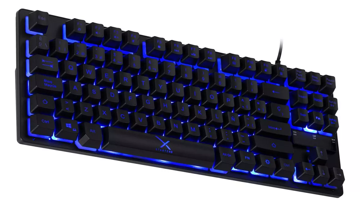 Foto 4 pulgar | Teclado Gamer Xzeal Xst-300 Qwerty Español Negro Con Luz 3 Colores