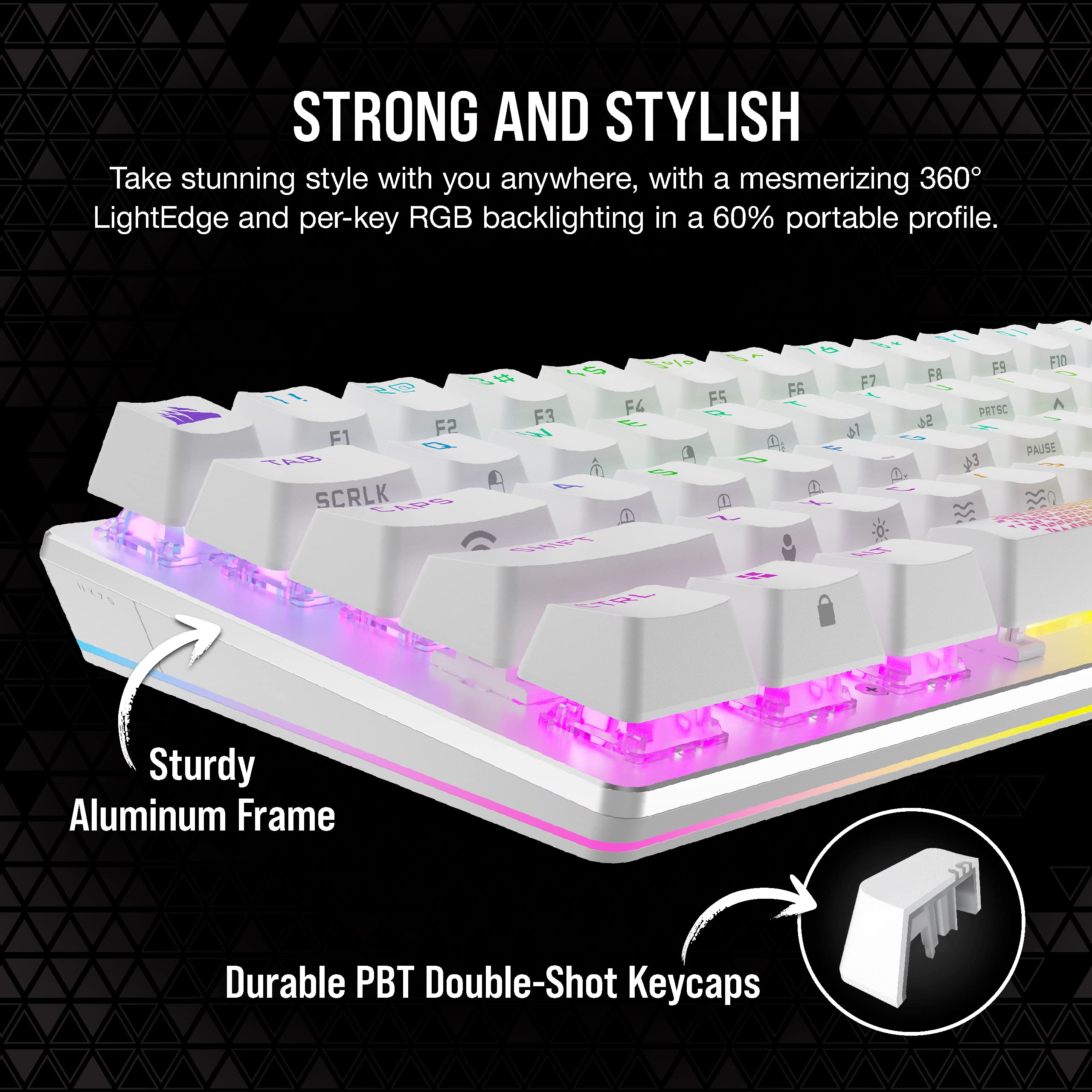 Foto 6 pulgar | Teclado Corsair K70 Pro Mini Wireless Rgb 60% Qwerty Blanco - Venta Internacional.