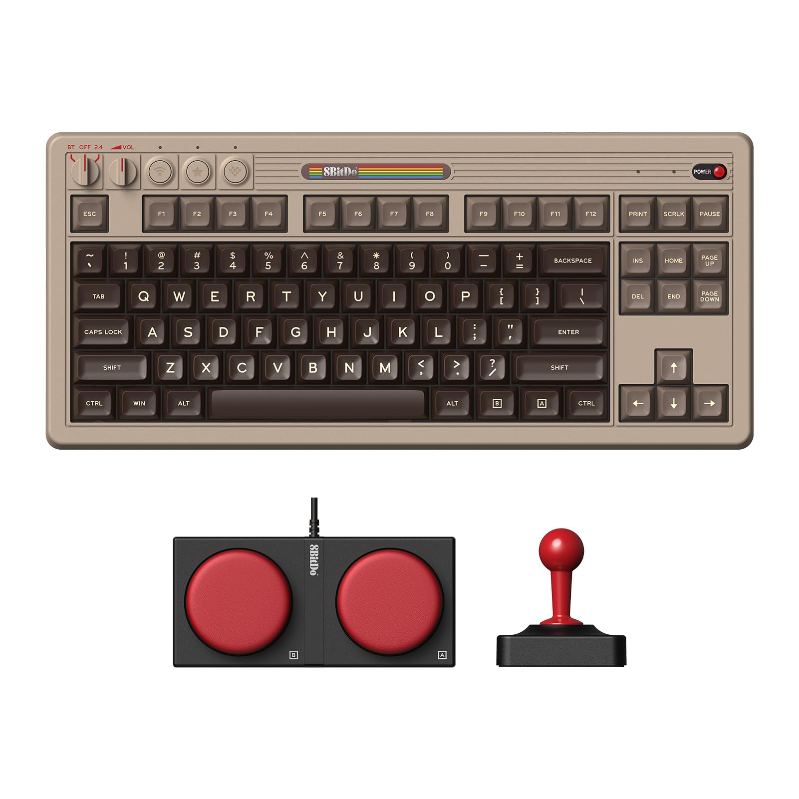 Teclado Retromecánico De 8 Bits Con Bluetooth/2.4g/usb-c C64 - Venta Internacional.