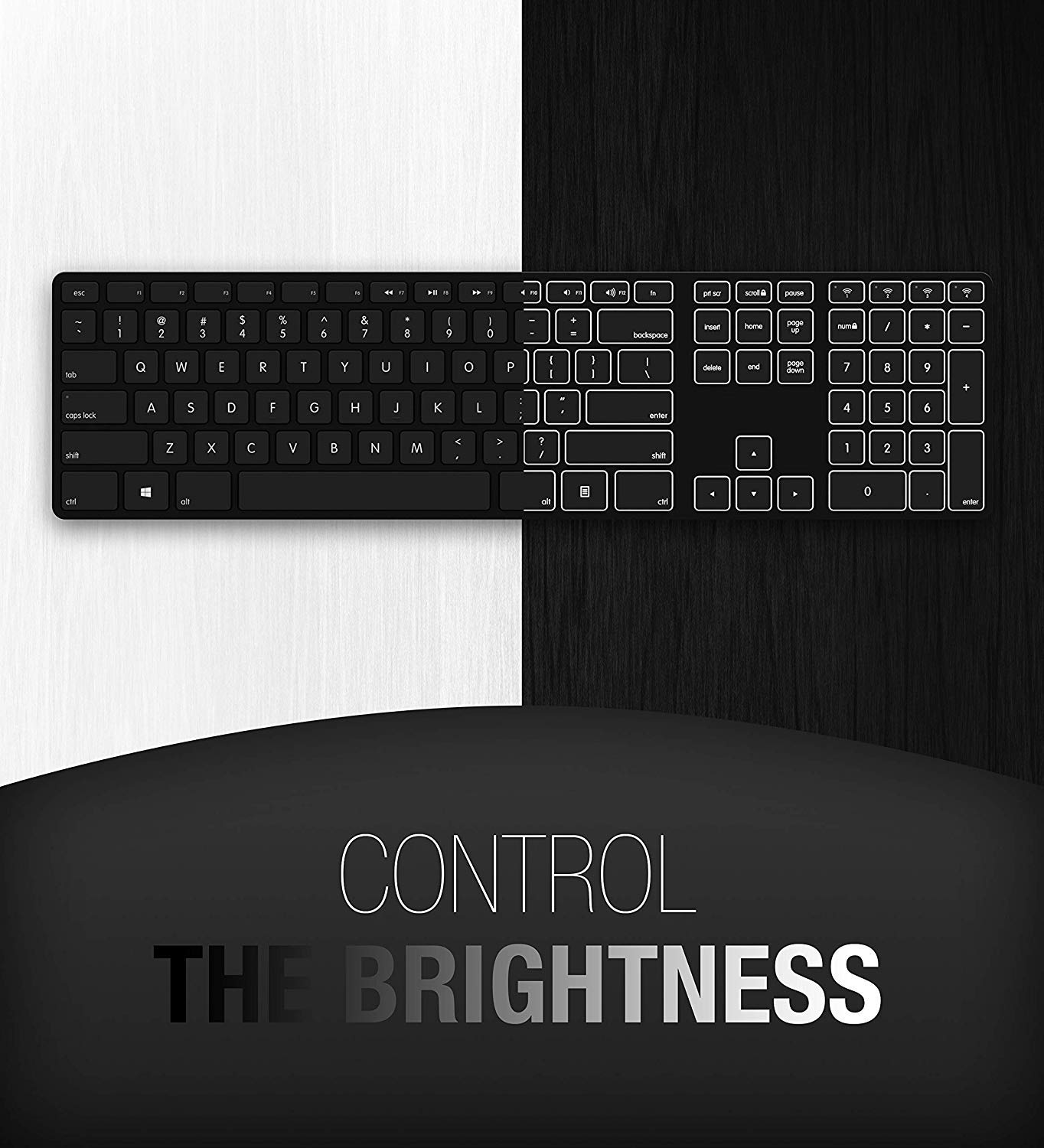 Foto 3 pulgar | Teclado Delgado Inalámbrico Retroiluminado Matias Fk416pcbtl Para Pc - Venta Internacional.