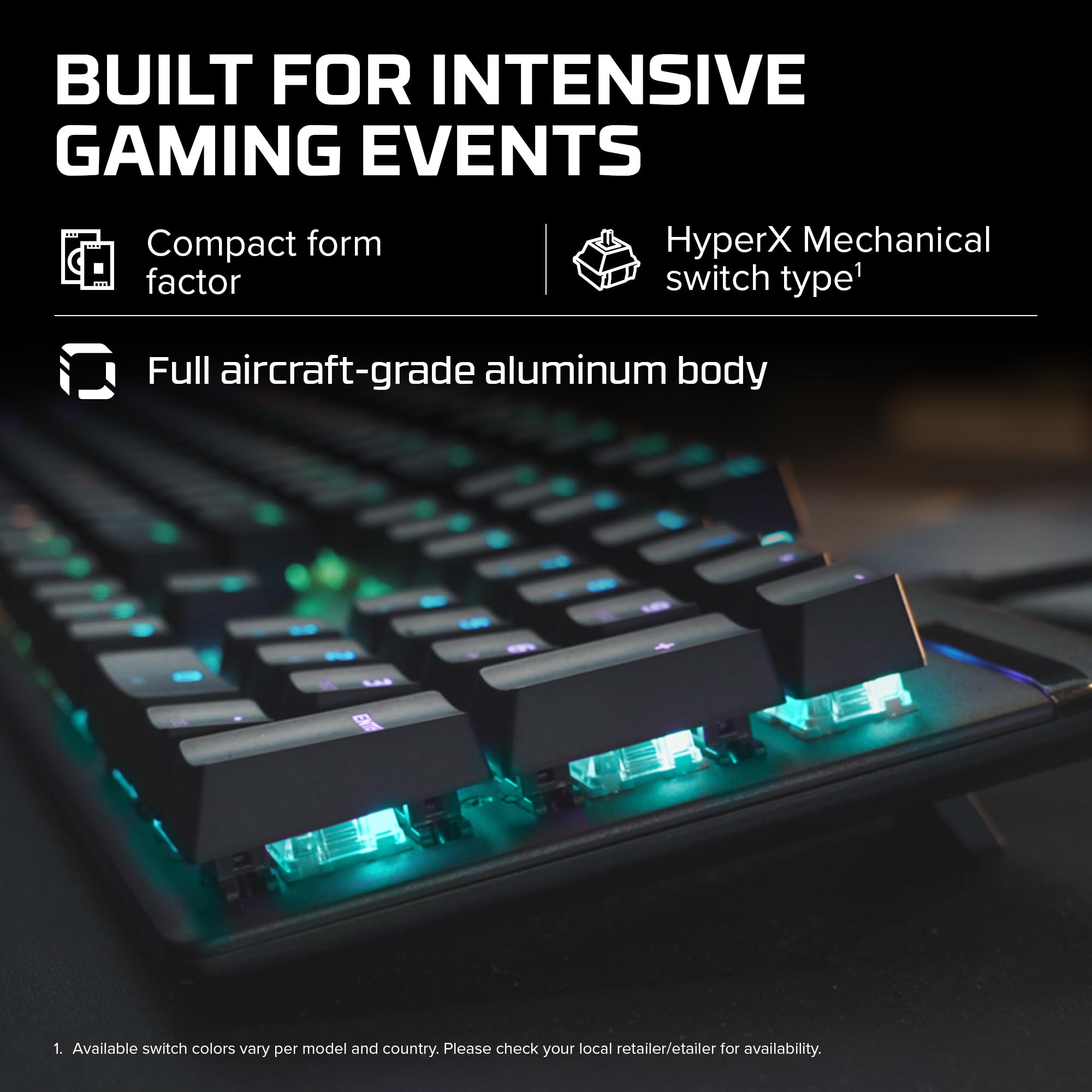 Foto 5 pulgar | Teclado Mecánico Para Juegos Hyperx Alloy Origins Aqua Switch - Venta Internacional.