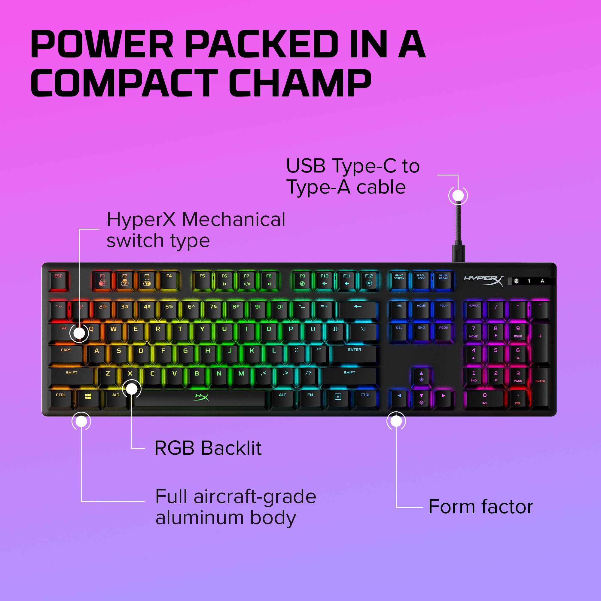 Foto 8 pulgar | Teclado Mecánico Para Juegos Hyperx Alloy Origins Aqua Switch - Venta Internacional.