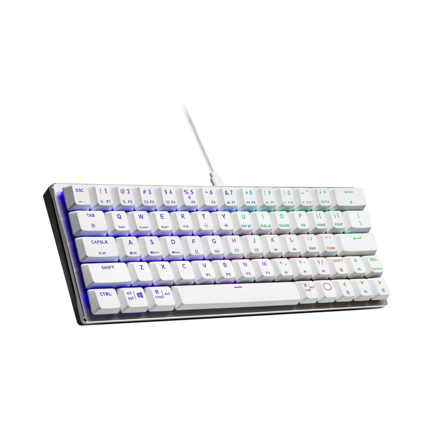 Foto 2 pulgar | Teclado Mecánico Cooler Master Sk620 60% Plateado/blanco - Venta Internacional.