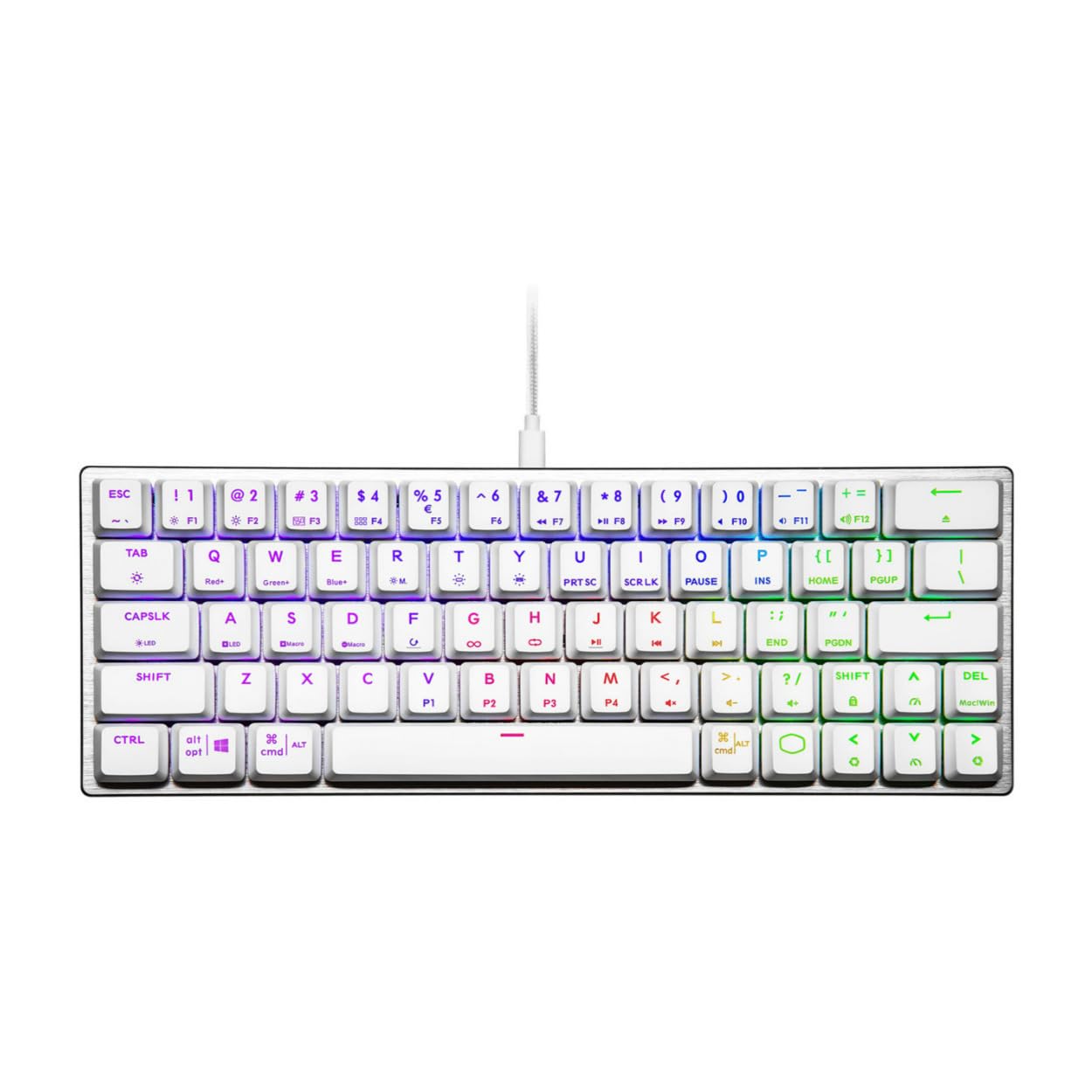 Foto 3 pulgar | Teclado Mecánico Cooler Master Sk620 60% Plateado/blanco - Venta Internacional.