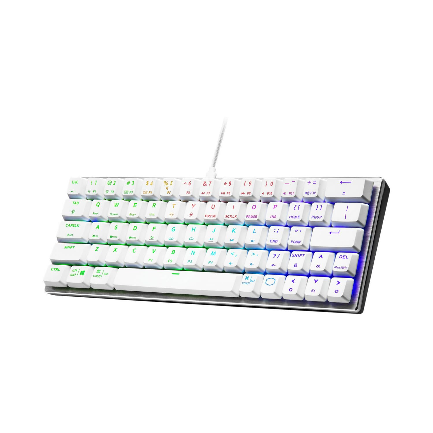 Foto 4 pulgar | Teclado Mecánico Cooler Master Sk620 60% Plateado/blanco - Venta Internacional.
