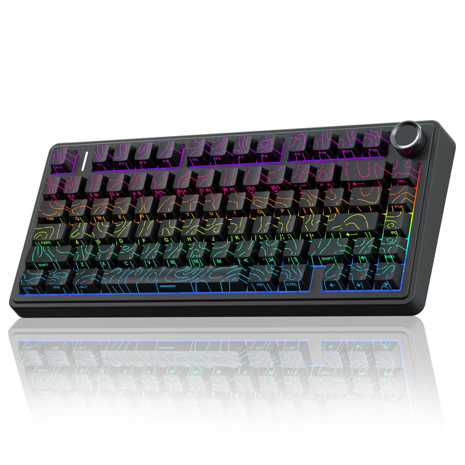Foto 2 pulgar | Teclado Mecánico Inalámbrico Aula F75 Pro Con Retroiluminación Rgb - Venta Internacional.