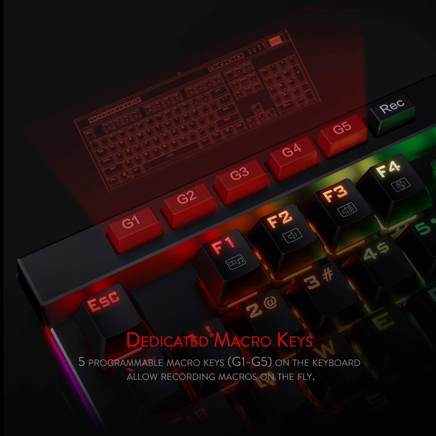 Foto 4 pulgar | Teclado Mecánico Para Juegos Redragon K580 Vata Rgb Led - Venta Internacional.