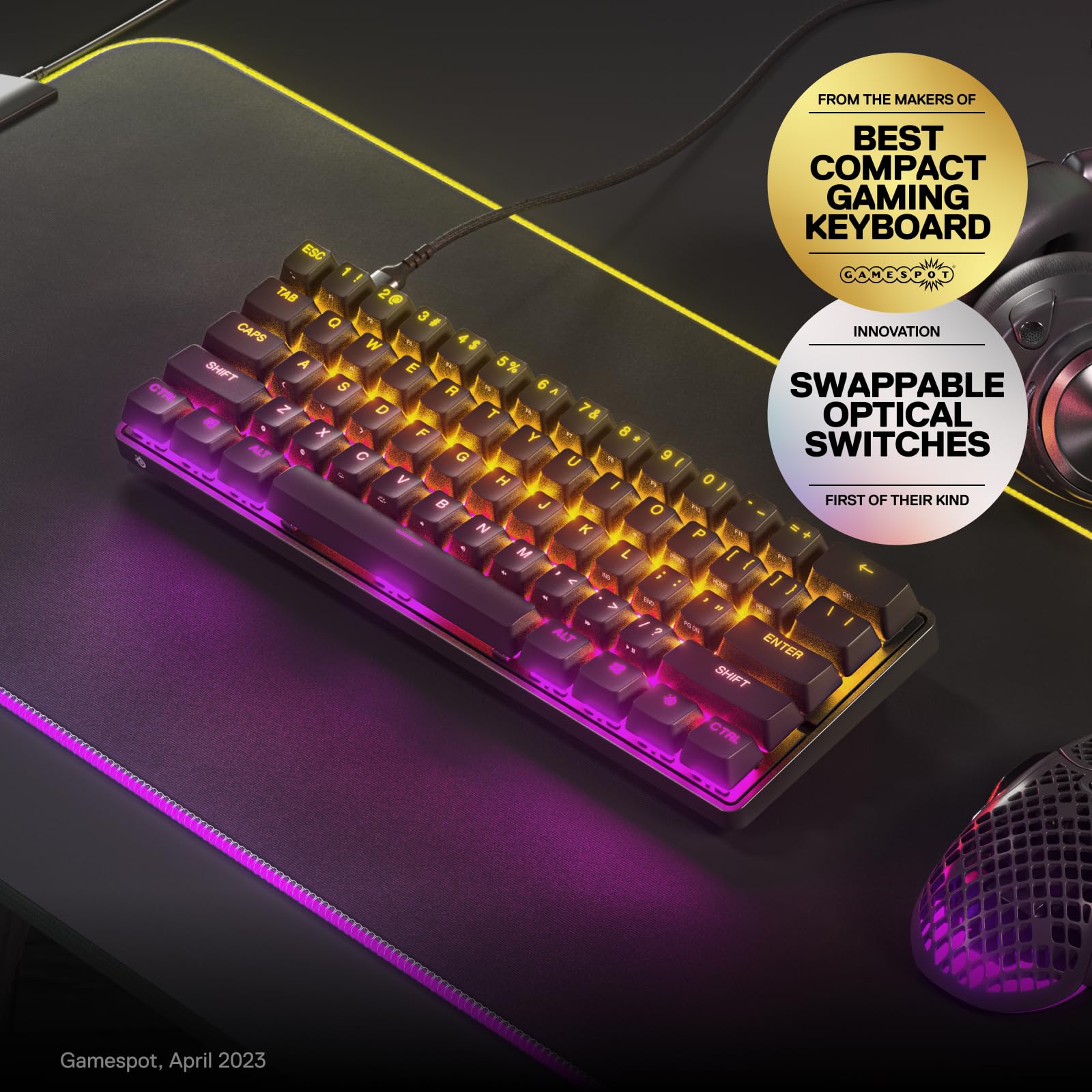 Foto 3 pulgar | Teclado Steelseries Apex 9 Mini Hotswap Optical Rgb - Venta Internacional.