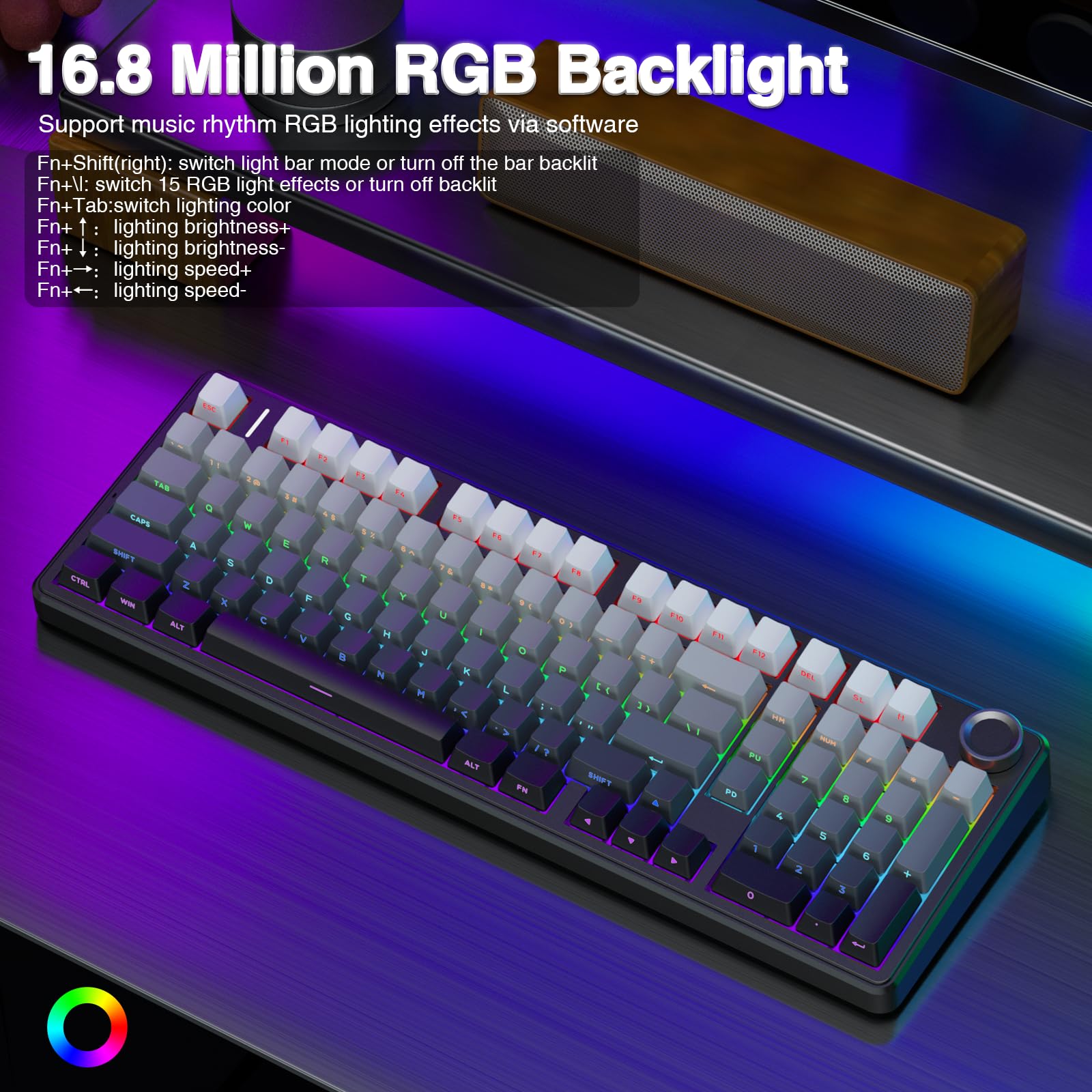 Foto 5 pulgar | Teclado Mecánico Inalámbrico Aula F99 Pro Con Botón Bt5.0/usb-c - Venta Internacional.