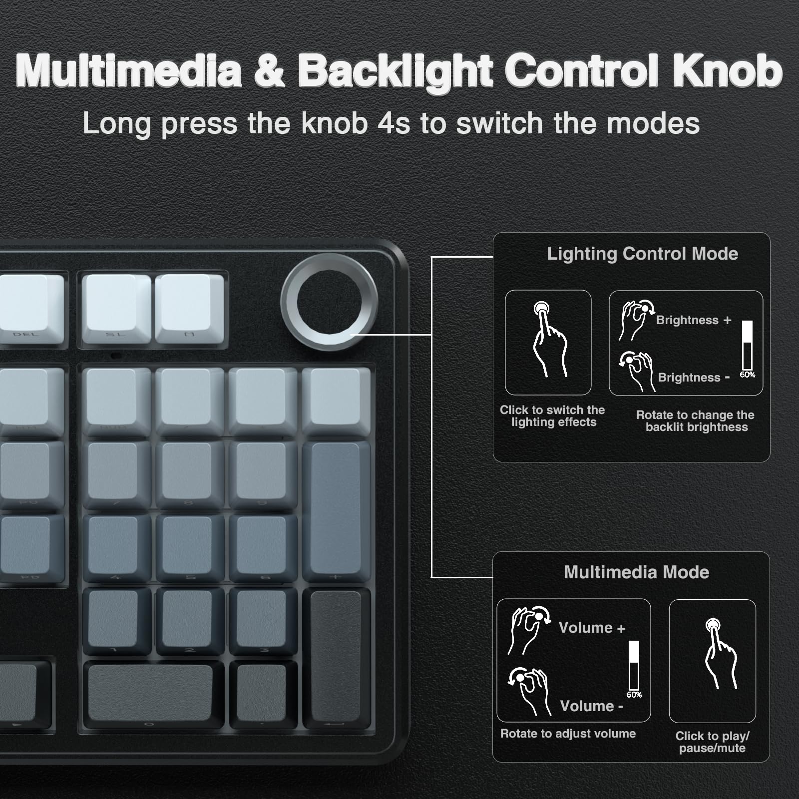 Foto 6 pulgar | Teclado Mecánico Inalámbrico Aula F99 Pro Con Botón Bt5.0/usb-c - Venta Internacional.