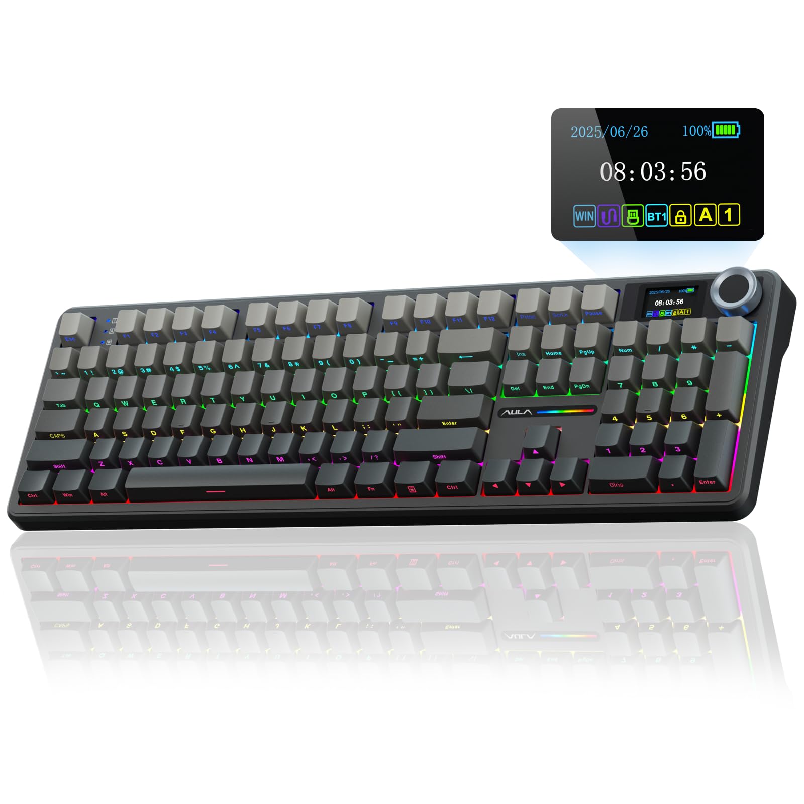 Foto 1 | Teclado Mecánico Inalámbrico Aula F108 Pro Con Batería De 8000 Mah - Venta Internacional.