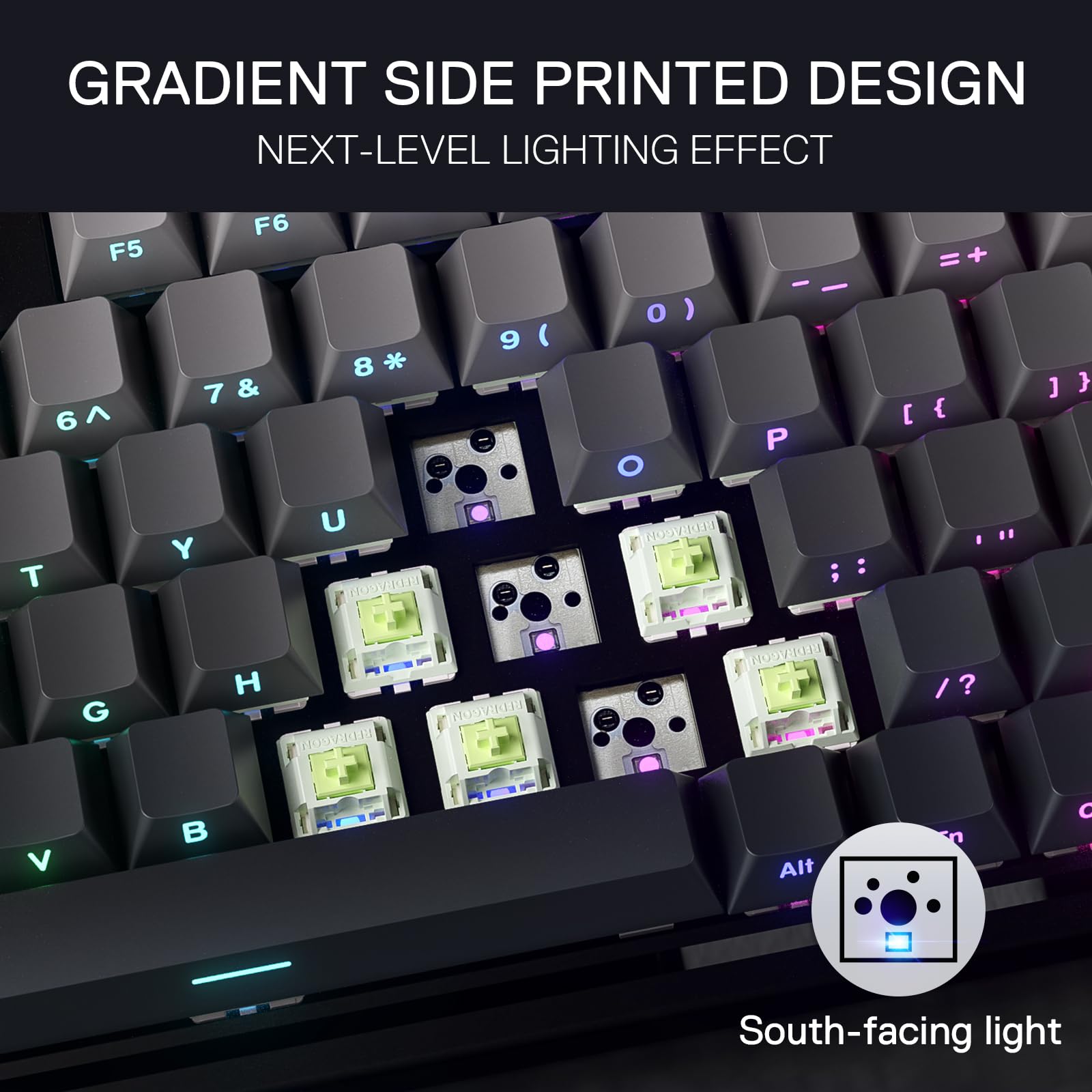 Foto 8 pulgar | Teclado Gaming Redragon K673 Gb 75% Inalámbrico Rgb 81 Teclas - Venta Internacional.